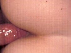 Penetrating a perfect wet pussy with a hard wet cock gif