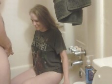 Wearing a T-Shirt While Tip Takes a Piss on Me gif