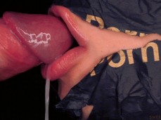 Stranger CUM in MY MOUTH - CLOSE UP 4K BLOWJOB gif