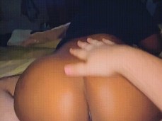 perfect juicy ebony booty rides reverse cowgirl pov perfectly gif
