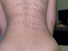 List Body Writing on Asian Whore gif