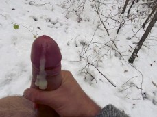Joey Cumboy wanking in winter wonder land 1039-1 10 gif