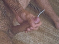 hairy Soltobh strokes his big, thick cock in the shower, explodes 0339-1 2 gif