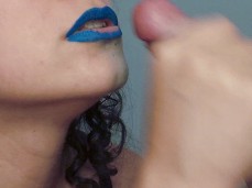 Close up blue lips gif