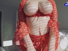 Hot red riding boobs gif