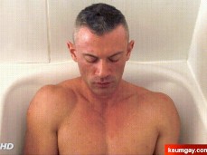 handsome, lean, athlectic, French Lorenzo caught jerking in bathtub 0553 5 gif