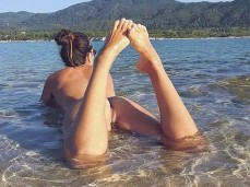 Nude girl public beach gif