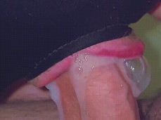 ORAL CREAMPIE / Pumping Mouth Full of Cum gif