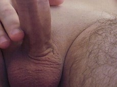 smooth, beefy, uncut guy plays w/ his foreskin & shaved balls 0019-1 8 gif