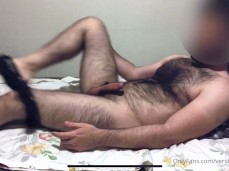 Veryhairyman88 gets naked, liberating his rock hard throbbingcock 0323-1 7 gif