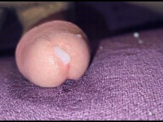 Andrey Linn frots his huge uncut cock, cums hands free 0607-1 10 close up gif