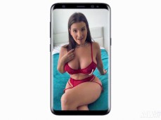 LaSirena69 in lingerie sassy facetime call gif