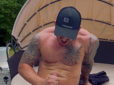 Sexy, beefy, tatted Tyler5055 cums hard outdoors 0827-1 10 cum explosion gif