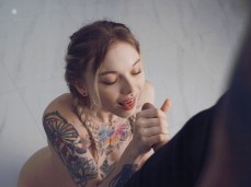 Alt girl jerking and sucking gif