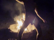 MUSHROOM JESUS - DANCING NAKED ON FIRE - THY SEX MESSIAH IS HERE gif