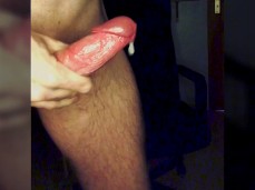 French man with curved cock make a Huge cumshot gif