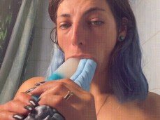 Double blowjob dildo gif