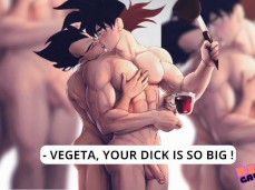 Dragon Ball Z Gay : Son Goku fucked by Vegeta Without Cundom - Hentai Bara gif