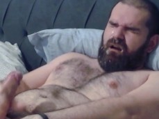 hairy, horny marc_nine cums a lot on his own face 0005-1 10 self facial gif