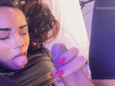 self facial sissy gif