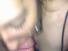 Her Pretty Face and Mouth Gets Filled With Cum For Reward For Best Blowjob gif