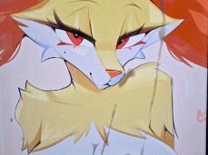 Pokemon Delphox Cum Tribute on her HUGE tits! gif