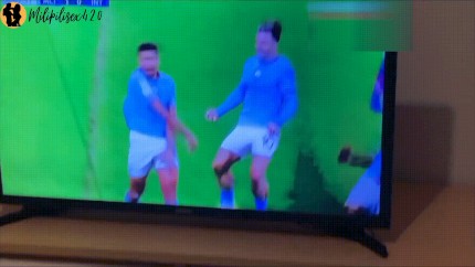 Manchester City fan is getting railed as Rodri scores Champs League Winner