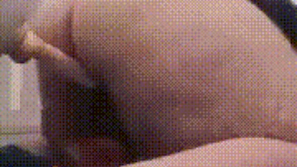 Fat Bubble Butt gets fucked by Dildo GIF