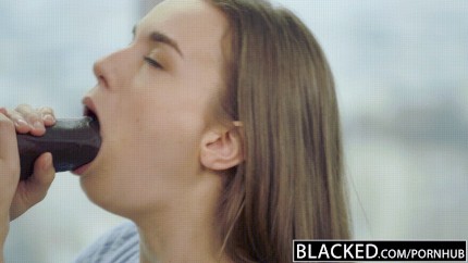 sexy brunette sucking black cock