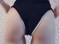 side stripe shorts booty spread gif