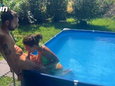 my wife did what in your pool? gif