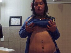 Harley Hatter 420 drops her pierced titties gif