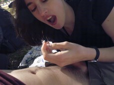 surprise cum in mouth in public gif