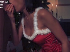 Santa Girl Blowjob gif