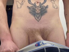 Big dick popping out from my underwear! gif