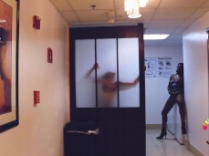 EBONY GIRL FUCKED AGAINST THE GLASS gif