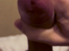 Slow masturbating precum sticky cock gif