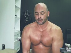 Brian Bonds gets fucked by burly, bald, buff, hot dilf Tyler Reed 0707 10 gif