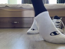 Converse White socks gif