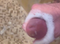 HardcoreHarold comes clean in the shower 0439-1 10 growling, big hot load gif