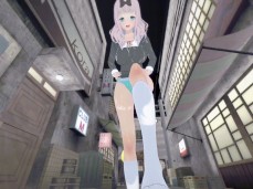 koikatsu Chika Fujiwara cosplayer stands on your penis pov gif