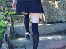 Hotwife Relieves Herself on a Nature Walk gif