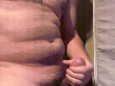 Beefy, bearded, hairy-chested dude shoots a hot load 0012-1 10 gif