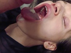 Girl asks for cum on her face gif