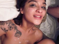 Brunette Cumshot gif