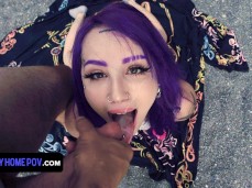 Pink haired facial gif