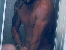 Danny Blu Jerks Off in the Shower gif