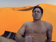 Reese Rideout cums, sitting on a Flying Carpet over the desert 0128-1 10 gif