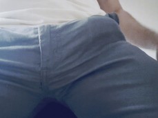 Straining boner gif