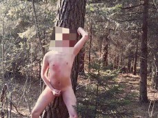 He got horny on the mountain trail - PERVERT CAUGHT! gif